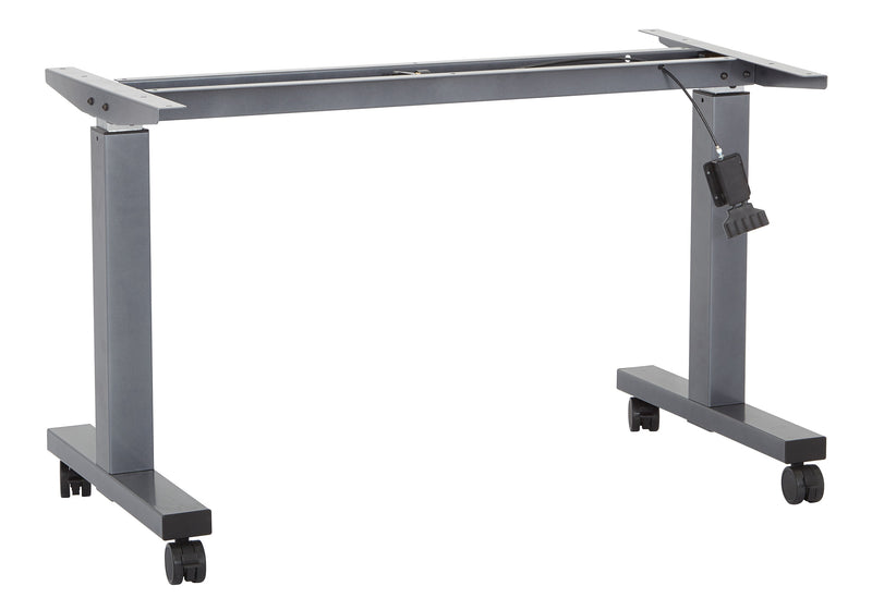 Office Star 4' Frame for Height Adjustable Table - Sit-Stand Height-Adjustable Desk in Titanium
