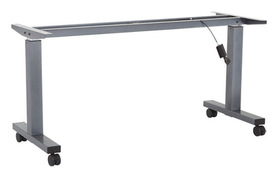 Office Star 5' Frame for Height Adjustable Table - Sit-Stand Height-Adjustable Desk in Titanium