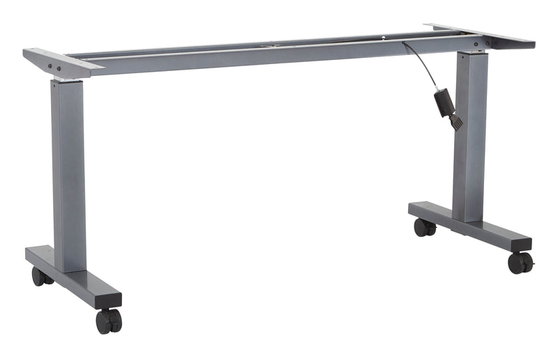 Office Star 5' Frame for Height Adjustable Table - Sit-Stand Height-Adjustable Desk in Titanium
