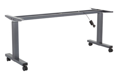 Office Star 6' Frame for Height Adjustable Table - Sit-Stand Height-Adjustable Desk in Titanium