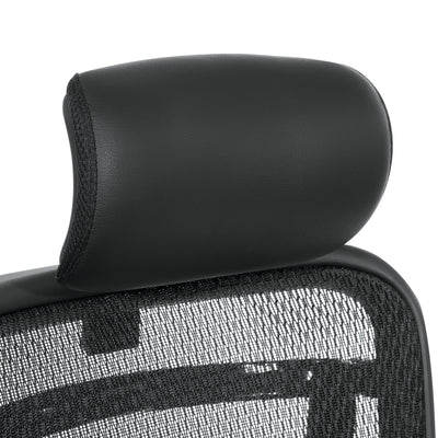 SPACE Seating Optional Leather Headrest - Office Chair Headrest in Black