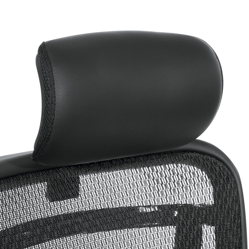 SPACE Seating Optional Leather Headrest - Office Chair Headrest in Black