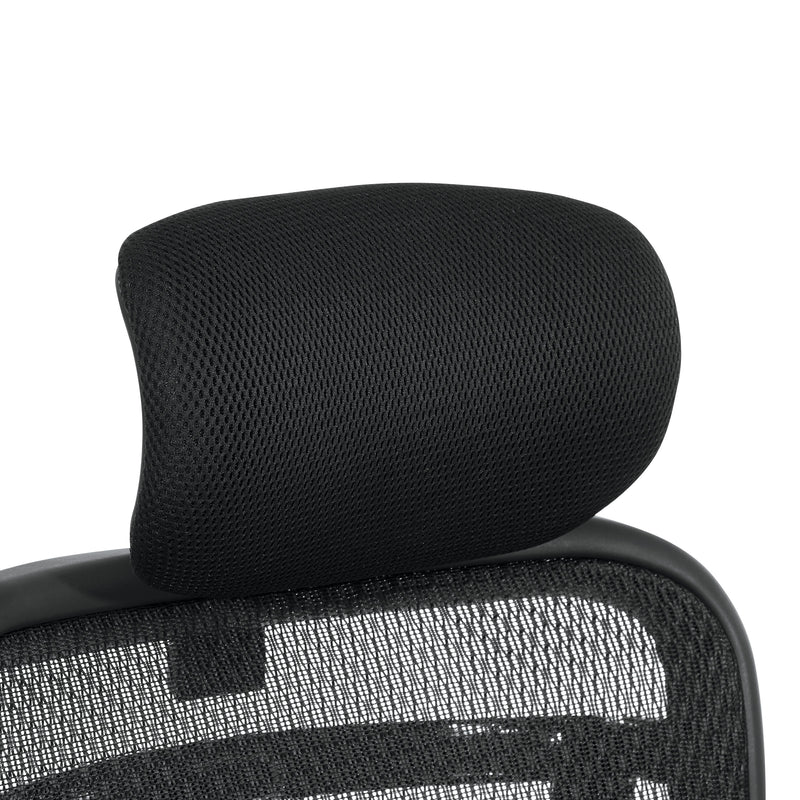 SPACE Seating Optional Mesh Headrest - Office Chair Headrest in Black