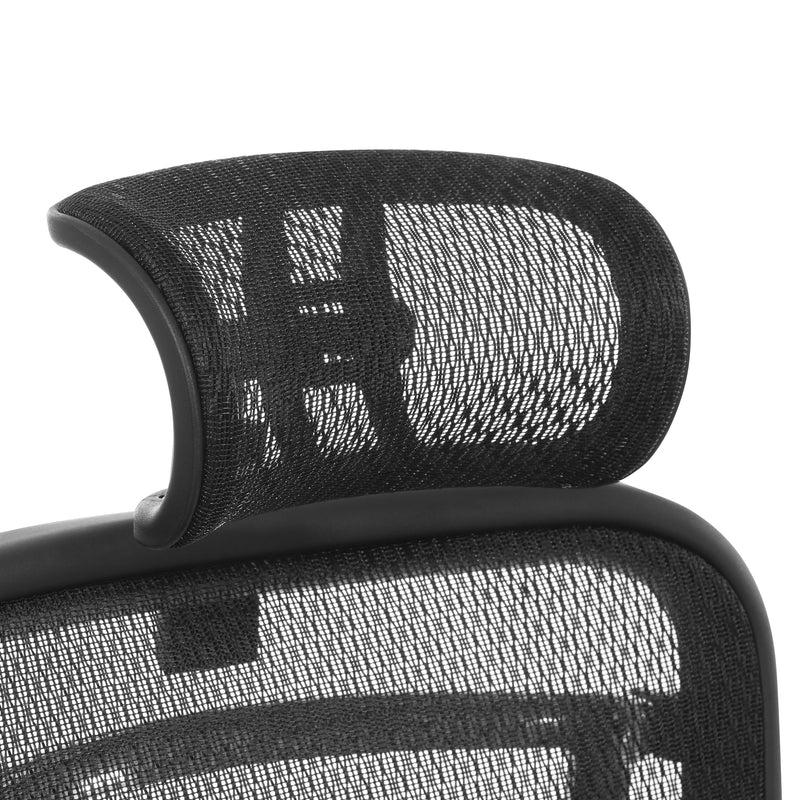 SPACE Seating Optional Breathable Mesh Headrest - Office Chair Headrest in Black