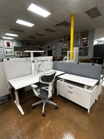 Herman Miller Canvas 6×6 Pre-Owned Workstation with Integrated LED Task Lighting