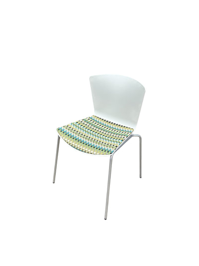 Leland Stack Chair - Green Checkered Seat