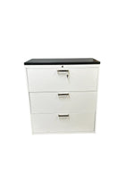 36" Lateral file with Black laminate top