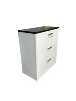 36" Lateral file with Black laminate top