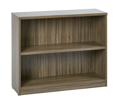 Office Star 36Wx12Dx30H 2-Shelf Bookcase with 1" Thick Shelves - 2-Shelf Office Bookcase