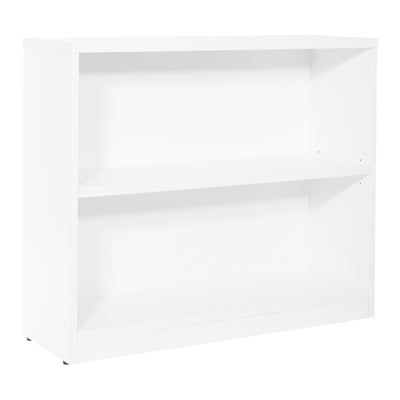 Office Star 36Wx12Dx30H 2-Shelf Bookcase with 1" Thick Shelves - 2-Shelf Office Bookcase in White