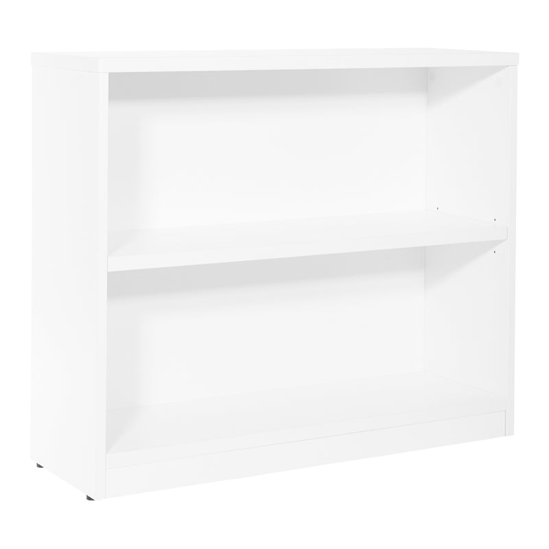 Office Star 36Wx12Dx30H 2-Shelf Bookcase with 1" Thick Shelves - 2-Shelf Office Bookcase in White