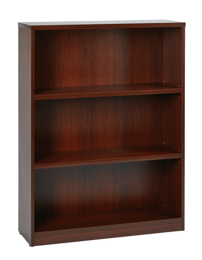 Office Star 36Wx12Dx48H 3-Shelf Bookcase with 1" Thick Shelves - - 3-Shelf Office Bookcase