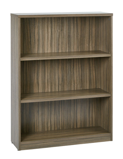 Office Star 36Wx12Dx48H 3-Shelf Bookcase with 1" Thick Shelves - - 3-Shelf Office Bookcase