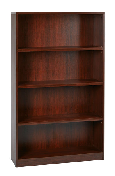 Office Star 36Wx12Dx60H 4-Shelf Bookcase with 1" Thick Shelves - - 4-Shelf Office Bookcase
