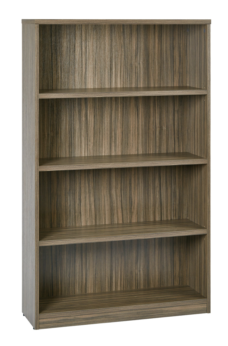 Office Star 36Wx12Dx60H 4-Shelf Bookcase with 1" Thick Shelves - - 4-Shelf Office Bookcase