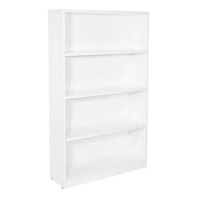Office Star 36Wx12Dx60H 4-Shelf Bookcase with 1" Thick Shelves - - 4-Shelf Office Bookcase in White