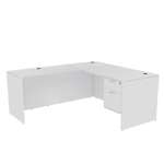 i5 Industries Reversible L-Desk with Single Suspended Pedestal (60×72)