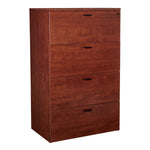 Office Star Napa Four-Drawer Lateral File 36"X22"X56 - Lateral File Cabinet in Cherry