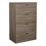 Office Star Napa Four-Drawer Lateral File 36"X22"X56 - Lateral File Cabinet in Urban Walnut