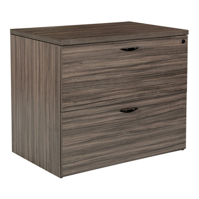 Office Star Napa 2-Drawer Lateral File 35.5X22 - Lateral File Cabinet in Urban Walnut