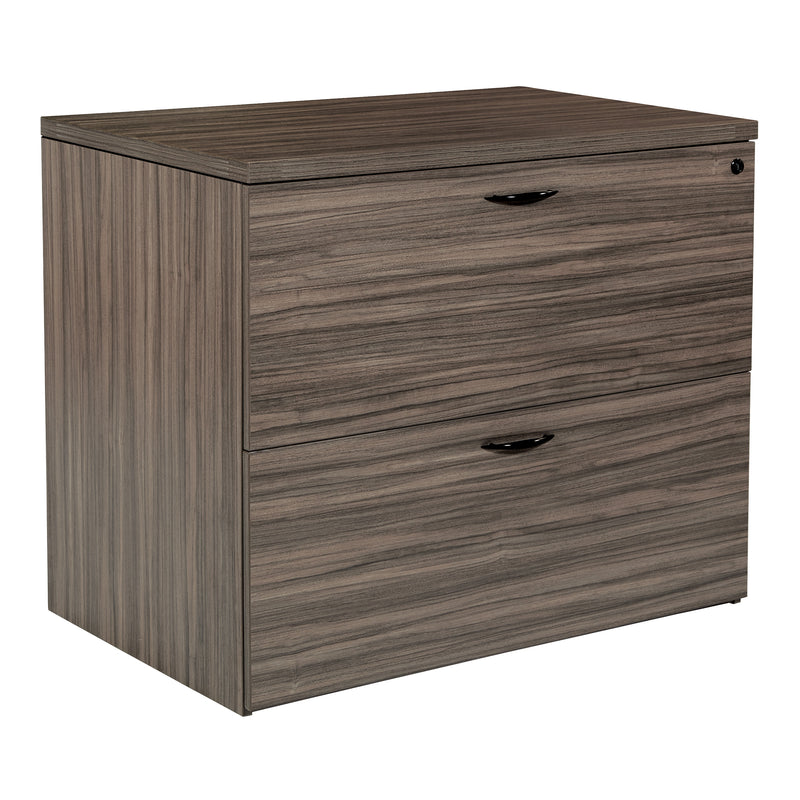 Office Star Napa 2-Drawer Lateral File 35.5X22 - Lateral File Cabinet in Urban Walnut
