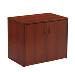 Office Star Napa 2-Door Storage Cabinet 35.5X22 - Office Storage Cabinet in Mahogany