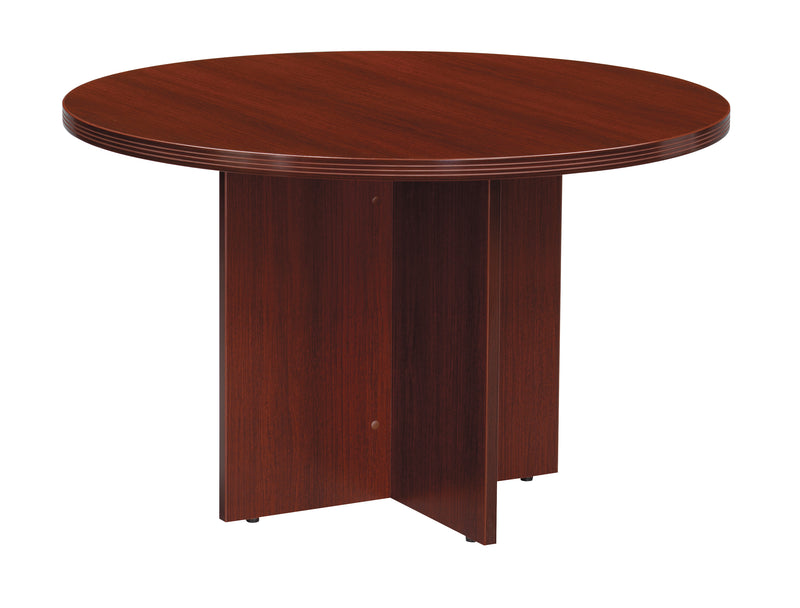 Office Star Napa Round Table 47"X29" - Round Office Table in Mahogany