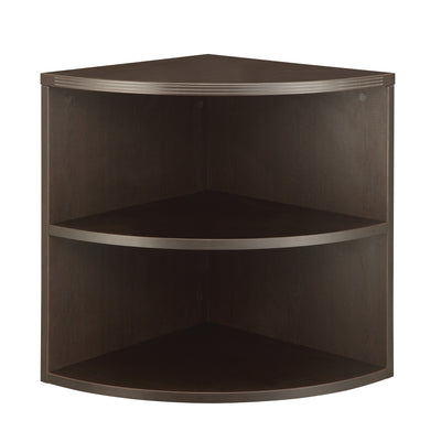 Office Star Napa 29"H Quarter-Round Bookcase - Office Bookcase in Espresso