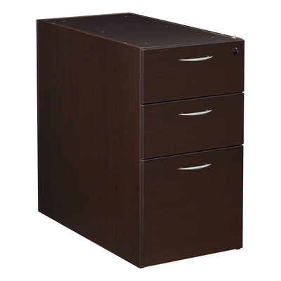 Office Star Napa 30"D Desk Pedestal, Box/Box/File - Office File Pedestal in Espresso