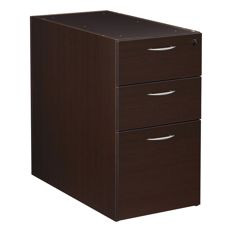 Office Star Napa 30"D Desk Pedestal, Box/Box/File - Office File Pedestal in Espresso