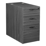 Office Star Napa 30"D Desk Pedestal, Box/Box/File - Office File Pedestal in Slate Grey