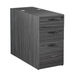 Office Star Napa 36"D Desk Pedestal, Box/Box/File - Office File Pedestal in Slate Grey