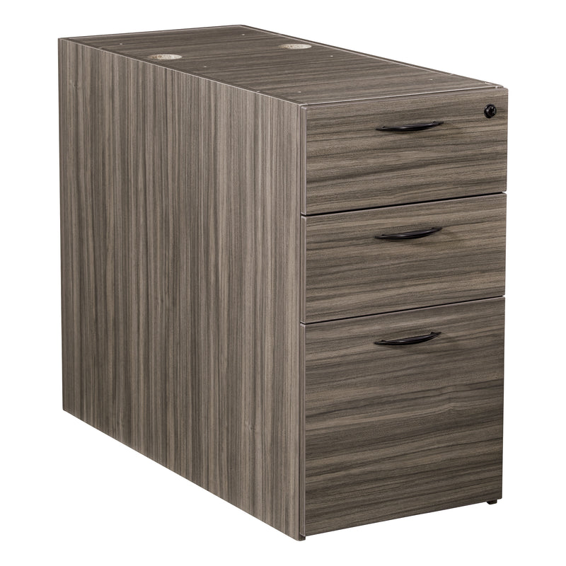 Office Star Napa 36"D Desk Pedestal, Box/Box/File - Office File Pedestal in Urban Walnut
