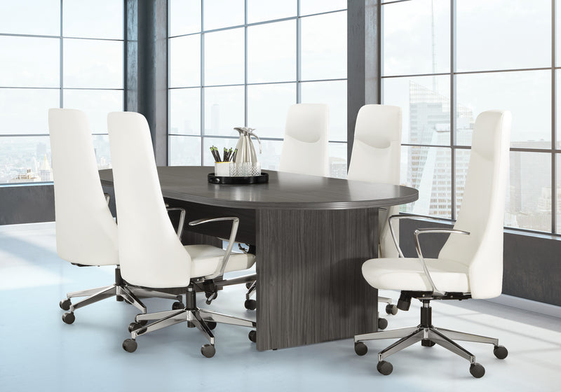 Office Star Napa 95"X44" Racetrack Conference Table - Conference Room Table in Slate Grey