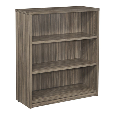 Office Star Napa 3-Shelf Bookcase 35.5"X14"X42" - 3-Shelf Office Bookcase in Urban Walnut