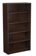 Office Star Napa 5-Shelf Bookcase, 35.5X14X65H - 5-Shelf Office Bookcase in Espresso