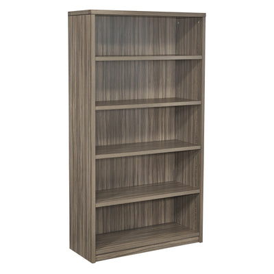Office Star Napa 5-Shelf Bookcase, 35.5X14X65H - 5-Shelf Office Bookcase in Urban Walnut