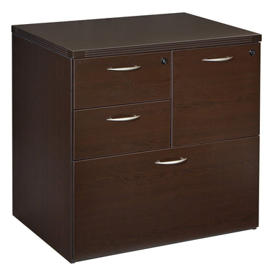 Office Star Napa MultiFile Ped 31”x23”x29” - Office Storage Unit in Espresso
