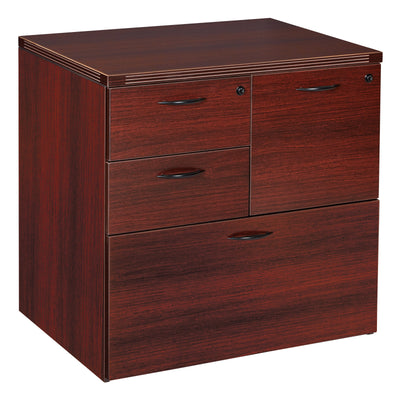 Office Star Napa MultiFile Ped 31”x23”x29” - Office Storage Unit in Mahogany