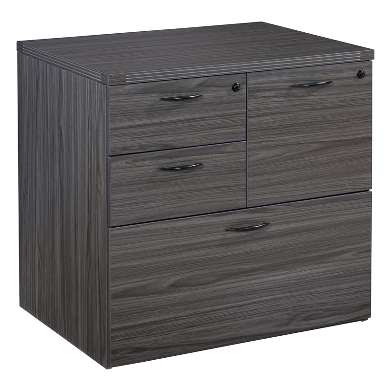 Office Star Napa MultiFile Ped 31”x23”x29” - Office Storage Unit in Slate Grey