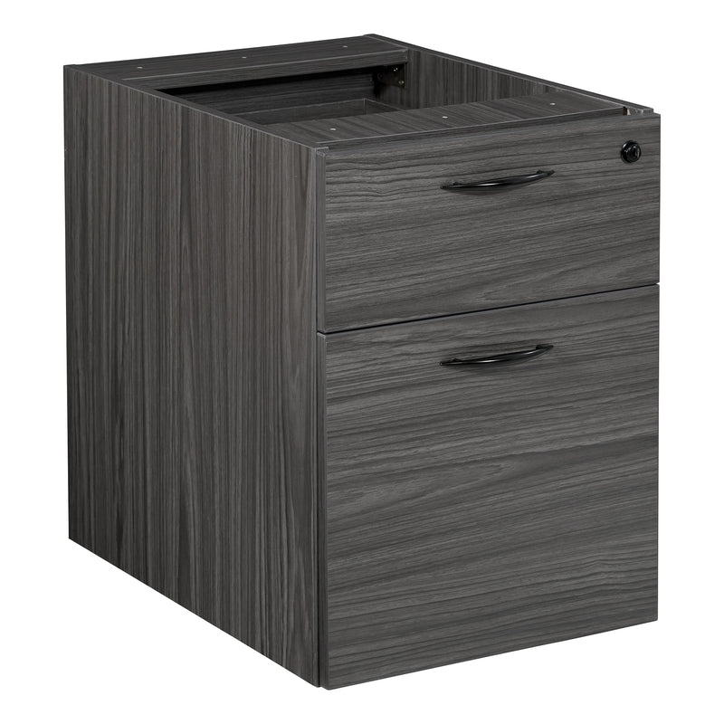 Office Star Napa Box/File Hanging Pedestal, 18"D - Hanging File Pedestal in Slate Grey