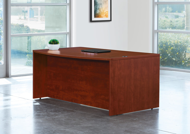 Office Star Napa Bow Top Desk Shell 72X39 - Desk Shell in Cherry