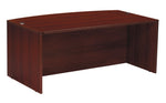 Office Star Napa Bow Top Desk Shell 72X39 - Desk Shell in Mahogany
