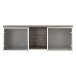 Office Star Napa Wall-Mount Overhead 48"X15"X17 - Office Desk in Urban Walnut