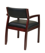 Napa Mahogany Guest Chair With Upholstered Back
