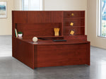 Office Star Napa U Shape with Hutch 107" X 113" - Desk Hutch in Cherry