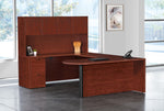 Office Star Napa U with Left Corner Bullet 71X101 - Office Desk in Cherry