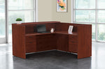 Office Star Napa Reception Station 77X77X42H - Office Desk in Cherry