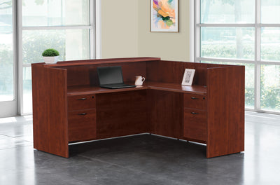 Office Star Napa Reception Station 77X77X42H - Office Desk in Cherry