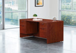 Office Star Napa Double Pedestal Desk 60"X30" - Office File Pedestal in Cherry